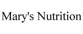 MARY'S NUTRITION