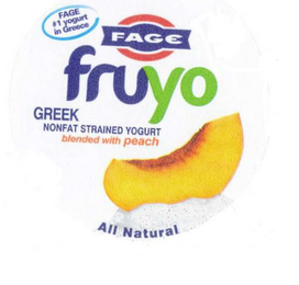 FAGE #1 YOGURT IN GREECE FAGE FRUYO GREEK NONFAT STRAINED YOGURT BLENDED WITH PEACH ALL NAUTRAL