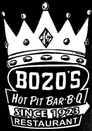 BOZO'S HOT PIT BAR-B-Q SINCE 1923 RESTAURANT