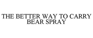 THE BETTER WAY TO CARRY BEAR SPRAY