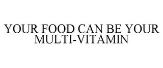 YOUR FOOD CAN BE YOUR MULTI-VITAMIN