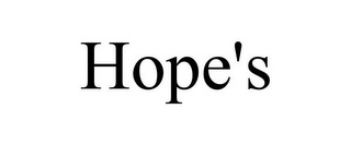 HOPE'S