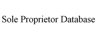 SOLE PROPRIETOR DATABASE