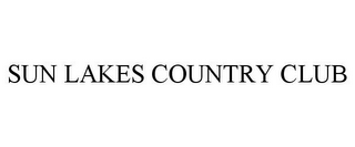 SUN LAKES COUNTRY CLUB
