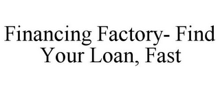 FINANCING FACTORY- FIND YOUR LOAN, FAST