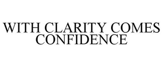 WITH CLARITY COMES CONFIDENCE