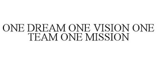 ONE DREAM ONE VISION ONE TEAM ONE MISSION