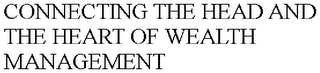 CONNECTING THE HEAD AND THE HEART OF WEALTH MANAGEMENT