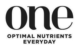 ONE OPTIMAL NUTRIENTS EVERYDAY