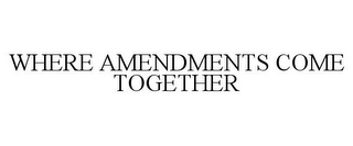 WHERE AMENDMENTS COME TOGETHER
