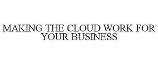 MAKING THE CLOUD WORK FOR YOUR BUSINESS