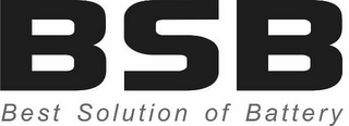 BSB BEST SOLUTION OF BATTERY