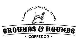 EVERY POUND SAVES A HOUND GROUNDS & HOUNDS · COFFEE CO ·