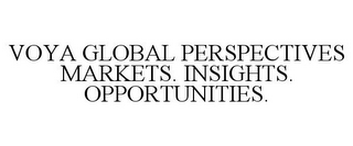 VOYA GLOBAL PERSPECTIVES MARKETS. INSIGHTS. OPPORTUNITIES.