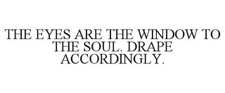 THE EYES ARE THE WINDOW TO THE SOUL. DRAPE ACCORDINGLY.