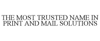 THE MOST TRUSTED NAME IN PRINT AND MAIL SOLUTIONS