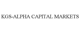 KGS-ALPHA CAPITAL MARKETS