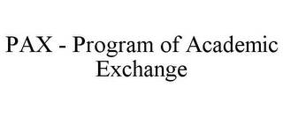 PAX - PROGRAM OF ACADEMIC EXCHANGE