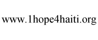 WWW.1HOPE4HAITI.ORG