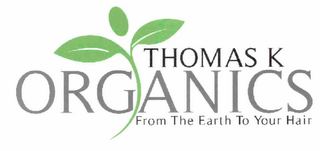 THOMAS K ORGANICS FROM THE EARTH TO YOUR HAIR