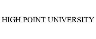 HIGH POINT UNIVERSITY