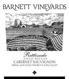 BARNETT VINEYARDS RATTLESNAKE ESTATE BOTTLED CABERNET SAUVIGNON SPRING MOUNTAINDISTRICT · NAPA VALLEY