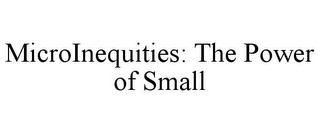 MICROINEQUITIES: THE POWER OF SMALL