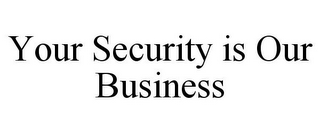 YOUR SECURITY IS OUR BUSINESS