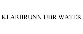 KLARBRUNN UBR WATER