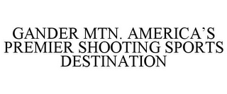 GANDER MTN. AMERICA'S PREMIER SHOOTING SPORTS DESTINATION