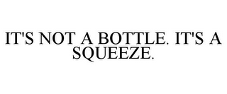 IT'S NOT A BOTTLE. IT'S A SQUEEZE.