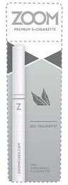 ZOOM PREMIUM E-CIGARETTE 300 TRU-PUFFS ONE DISPOSABLE E-CIGARETTE ZOOMECIGS.COM