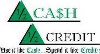 1/2 CA$H 1/2 CREDIT USE IT LIKE CASH!... SPEND IT LIKE CREDIT!!
