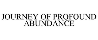 JOURNEY OF PROFOUND ABUNDANCE