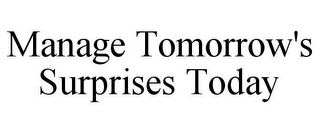 MANAGE TOMORROW'S SURPRISES TODAY