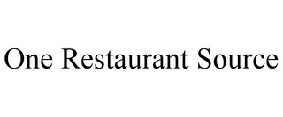 ONE RESTAURANT SOURCE