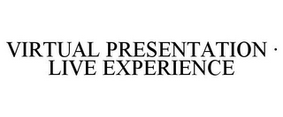 VIRTUAL PRESENTATION · LIVE EXPERIENCE