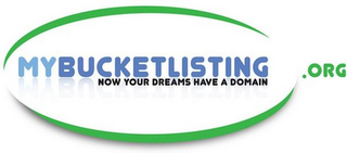 MYBUCKETLISTING.ORG NOW YOUR DREAMS HAVE A DOMAIN