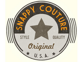 SNAPPY COUTURE ORIGINAL STYLE QUALITY U.S.A.