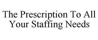 THE PRESCRIPTION TO ALL YOUR STAFFING NEEDS