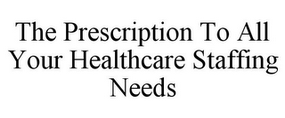 THE PRESCRIPTION TO ALL YOUR HEALTHCARE STAFFING NEEDS