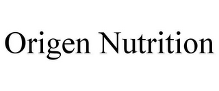 ORIGEN NUTRITION