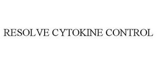 RESOLVE CYTOKINE CONTROL