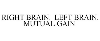 RIGHT BRAIN. LEFT BRAIN. MUTUAL GAIN.