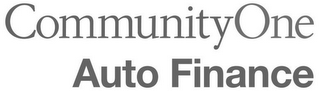 COMMUNITYONE AUTO FINANCE