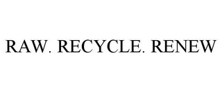 RAW. RECYCLE. RENEW