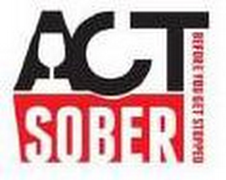 ACT SOBER BEFORE YOU GET STOPPED
