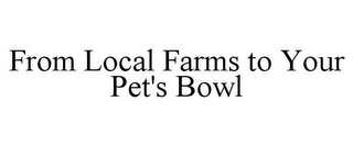 FROM LOCAL FARMS TO YOUR PET'S BOWL