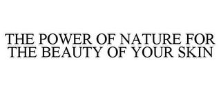 THE POWER OF NATURE FOR THE BEAUTY OF YOUR SKIN