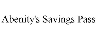 ABENITY'S SAVINGS PASS